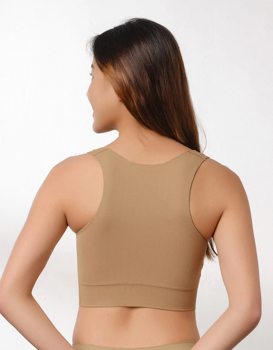 W 形軟支撐加高領長身針織背心胸圍 - 图片 4